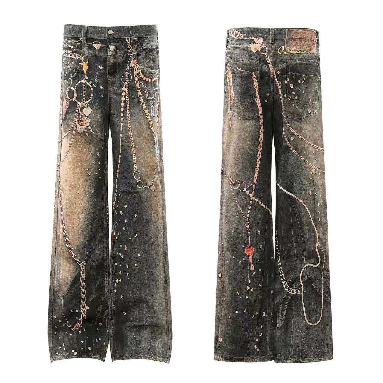 Street-Style 3D-Print Graffiti Jeans
