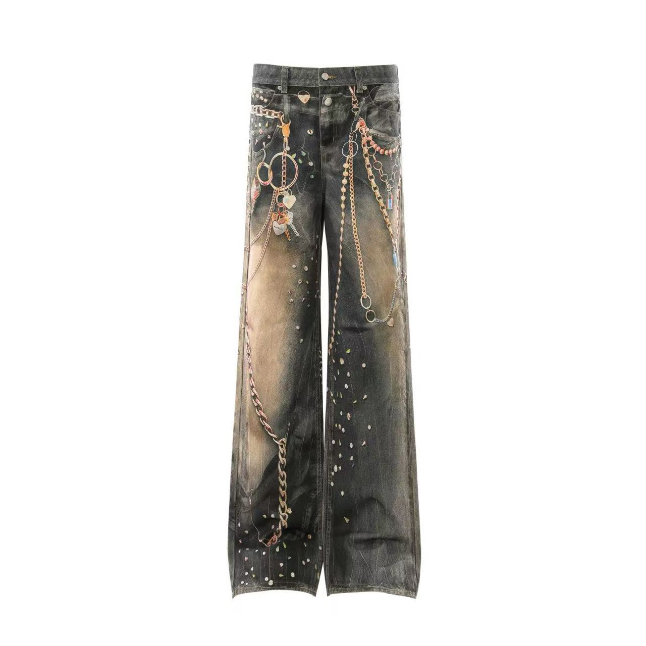 Street-Style 3D-Print Graffiti Jeans