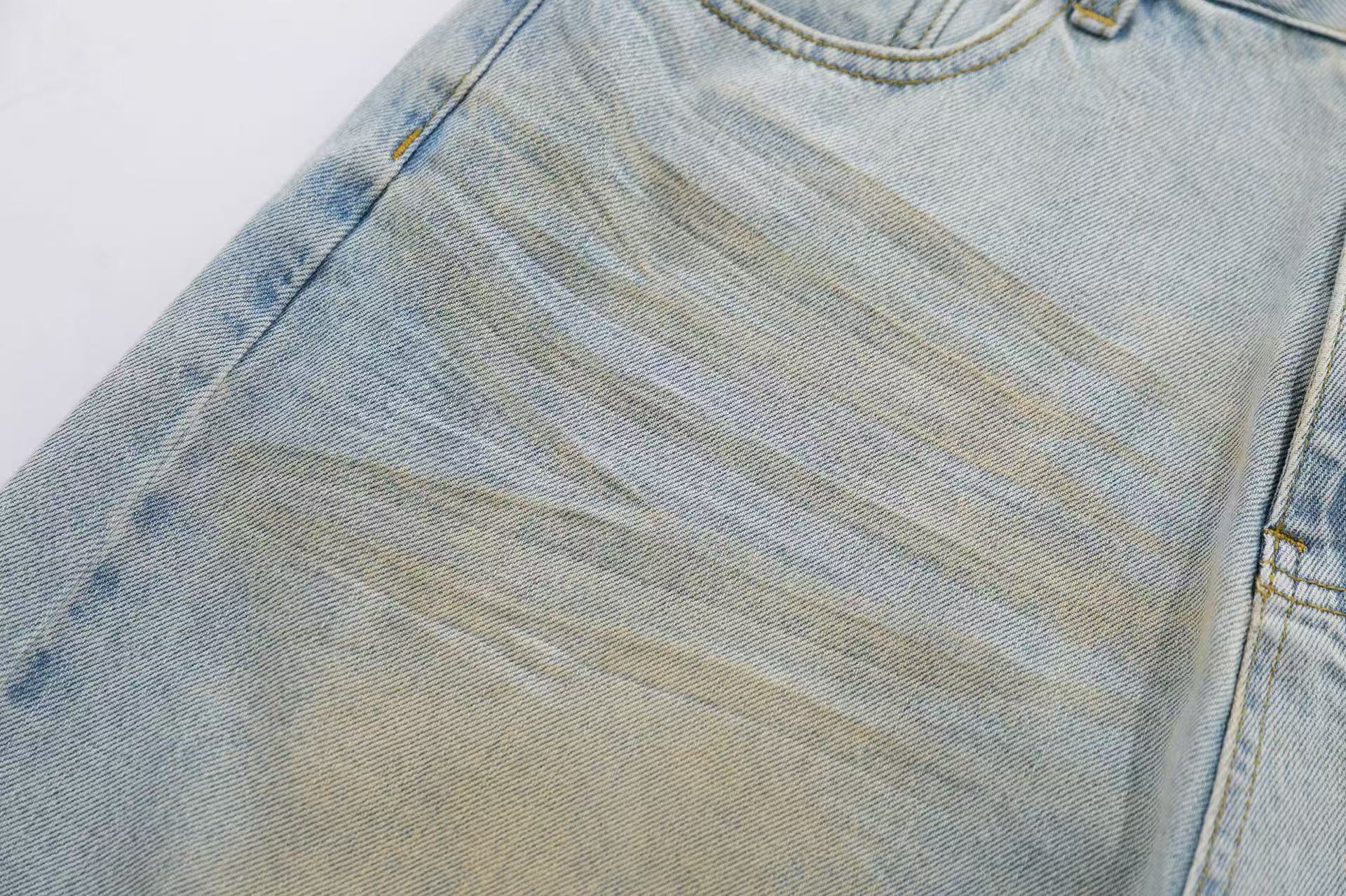 Vintage Washed Double-Layer Wide-Leg Jorts