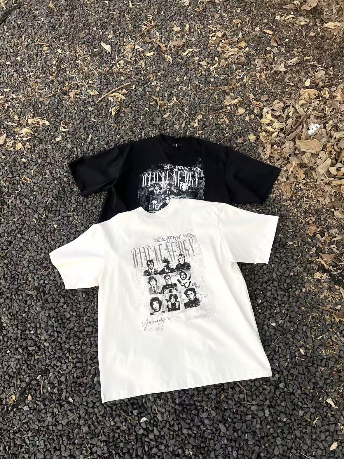 Vintage Grunge Collage Graphic Print T-Shirt