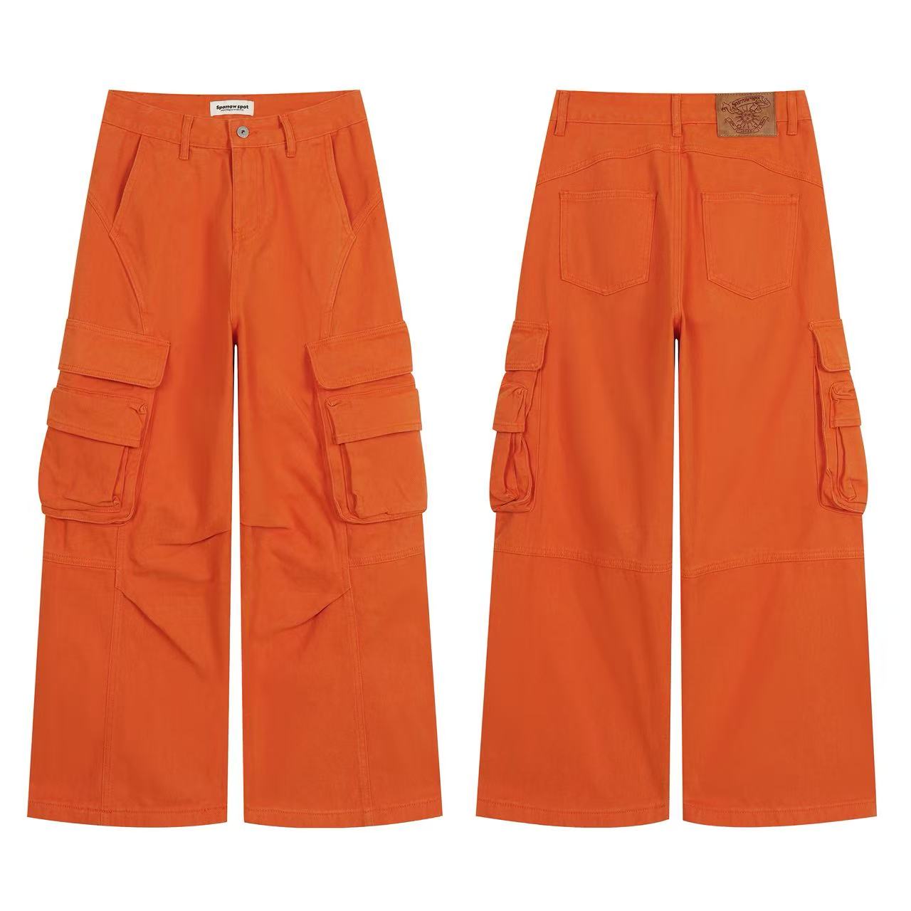 Streetwear Multi-Pocket Wide-Leg Cargo Pants