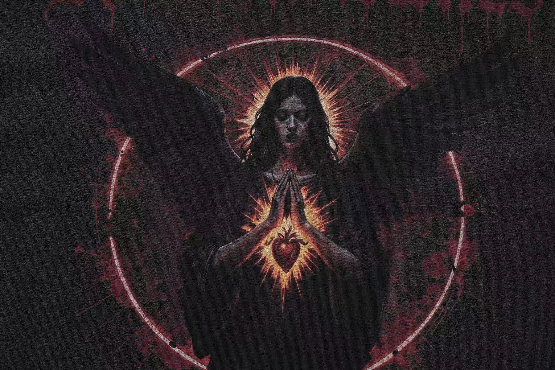 Streetwear Gothic Angel Print T-Shirt