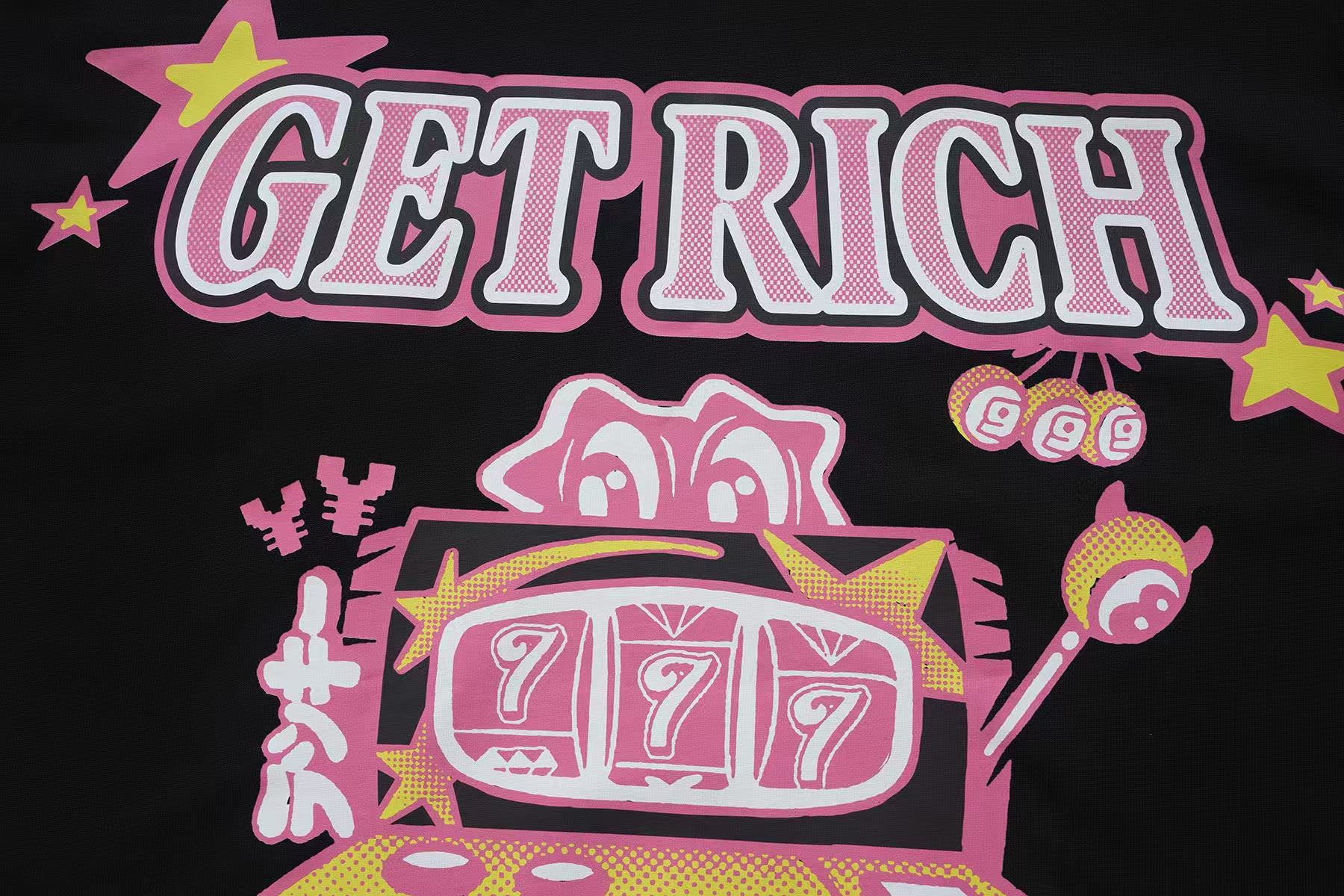 Streetwear " Rich" Text Print T-Shirt