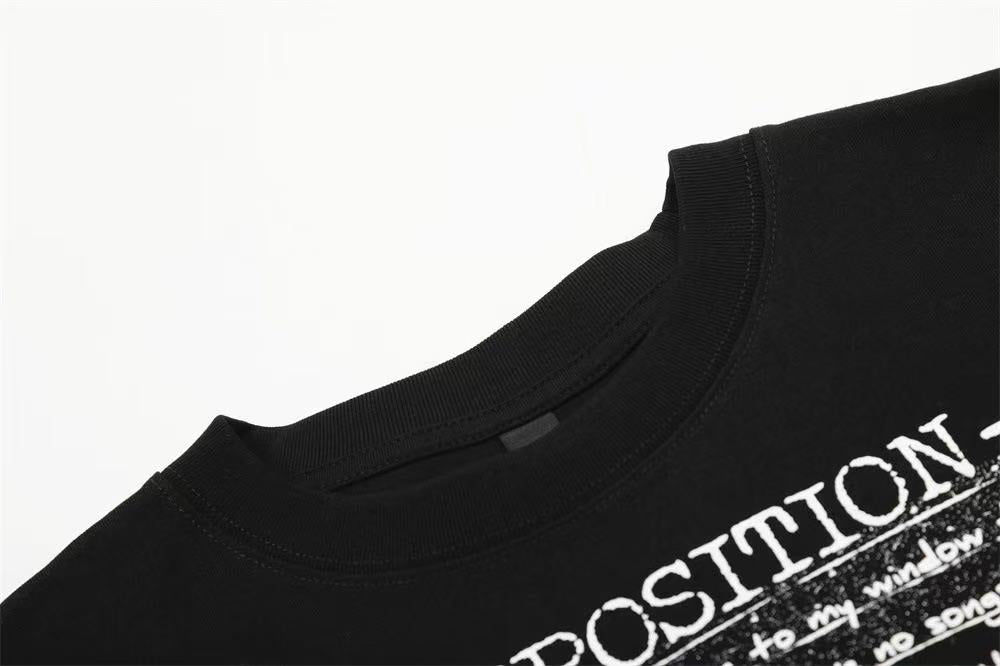 Streetwear Vintage Text Print T-Shirt