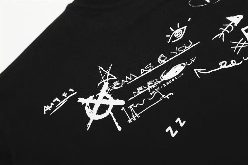 Streetwear Vintage Text Print T-Shirt