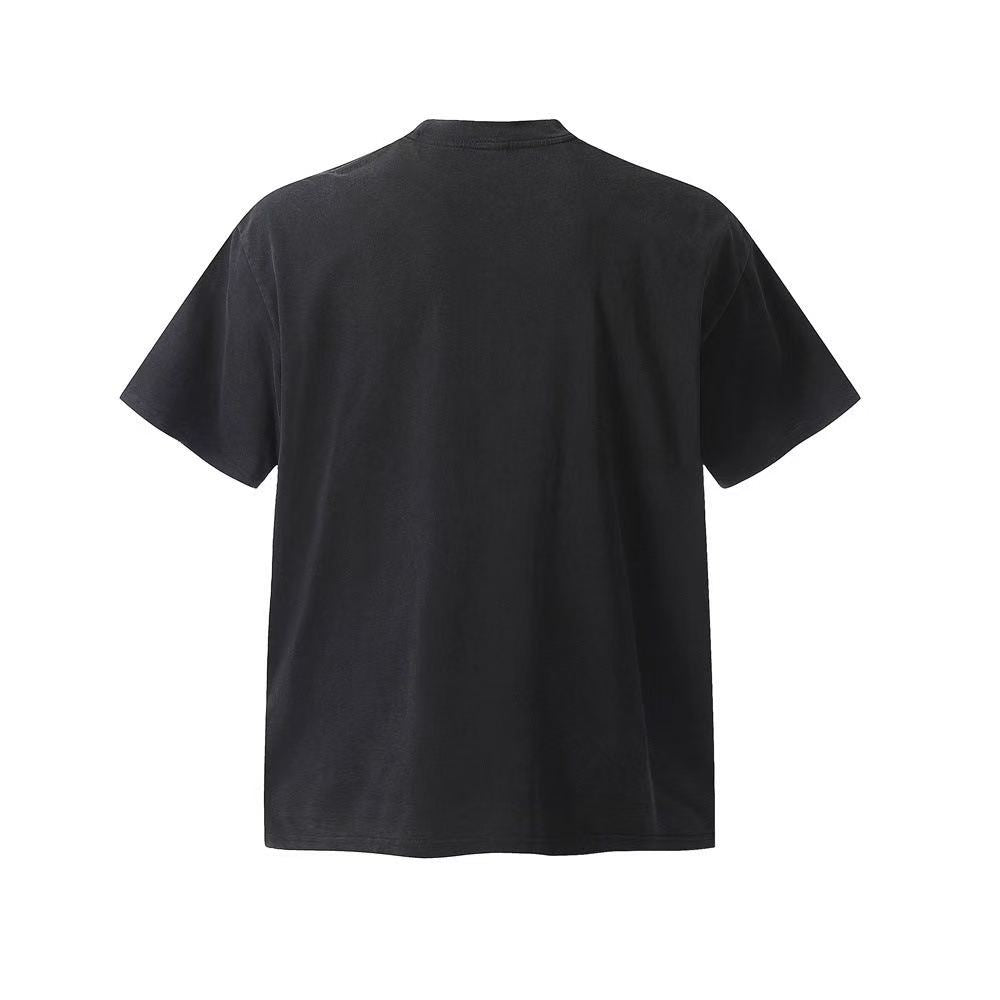Streetwear Distressed Vintage Text Print T-Shirt