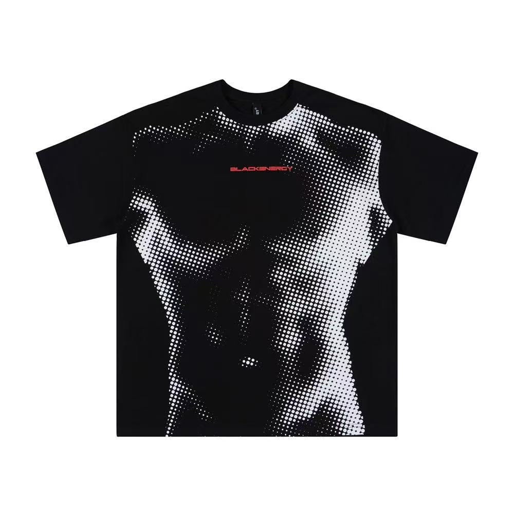 Streetwear Muscle Body Print T-Shirt