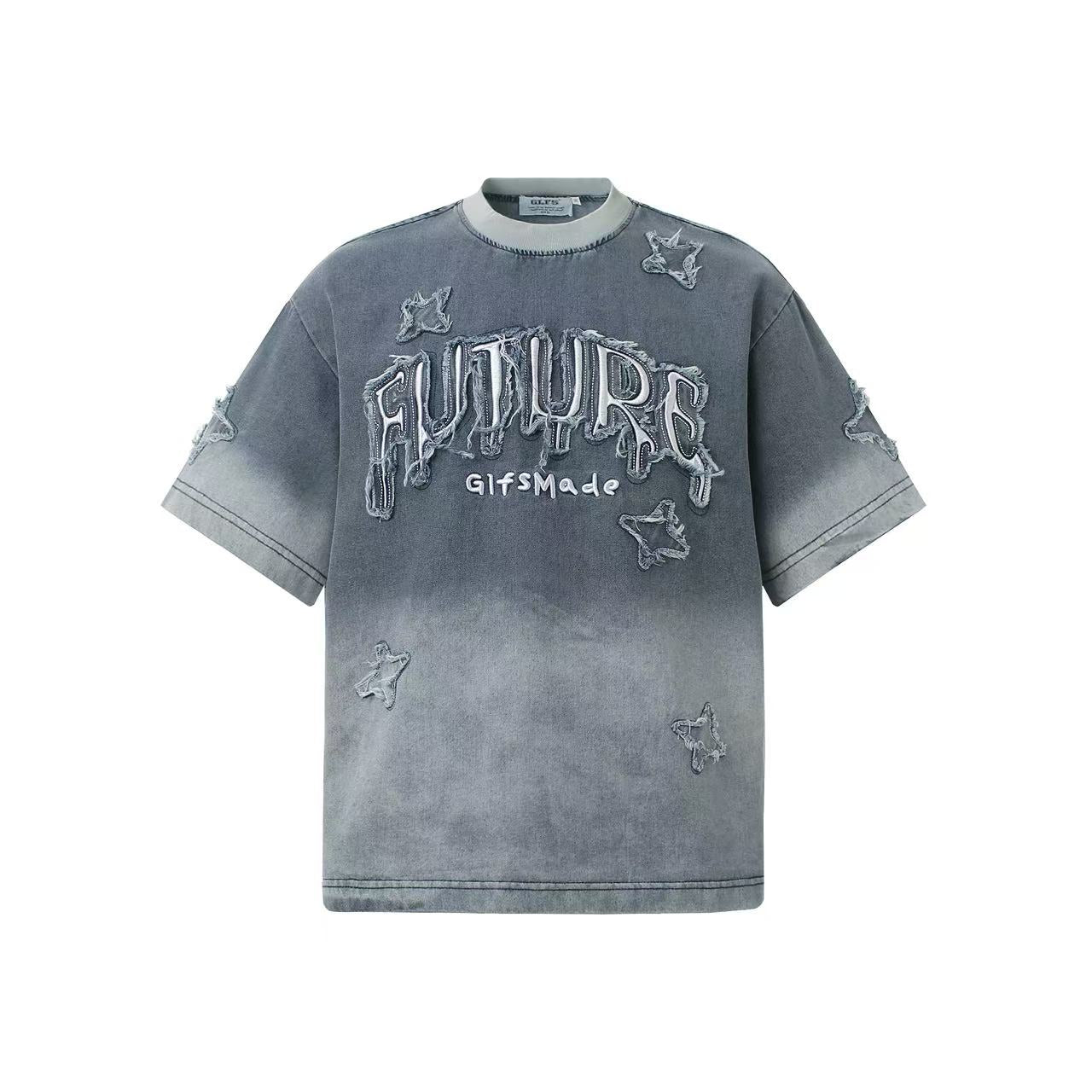 Distressed Vintage Word Print T-Shirt