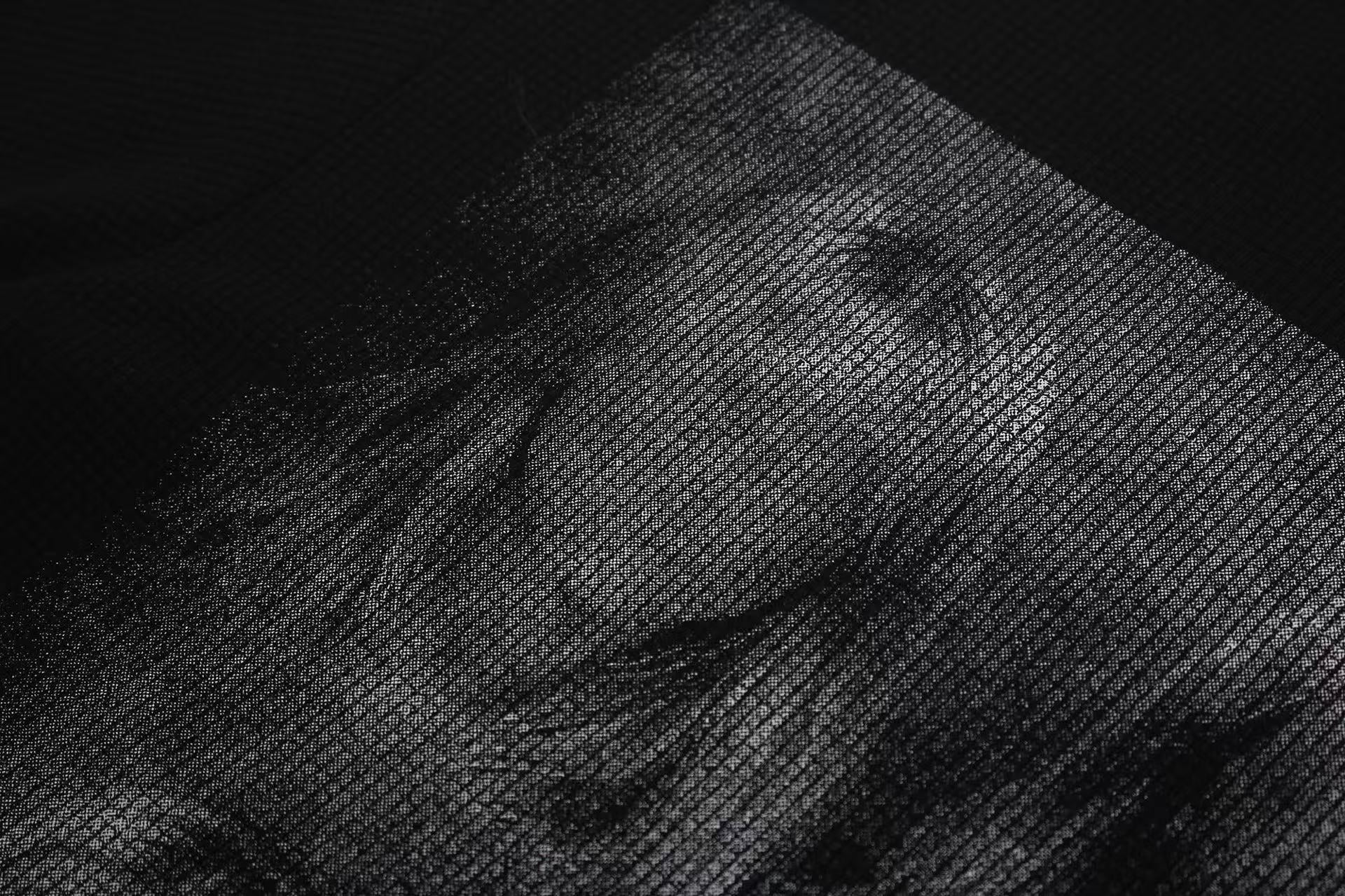 Streetwear Dark Stud No Face Print T-Shirt