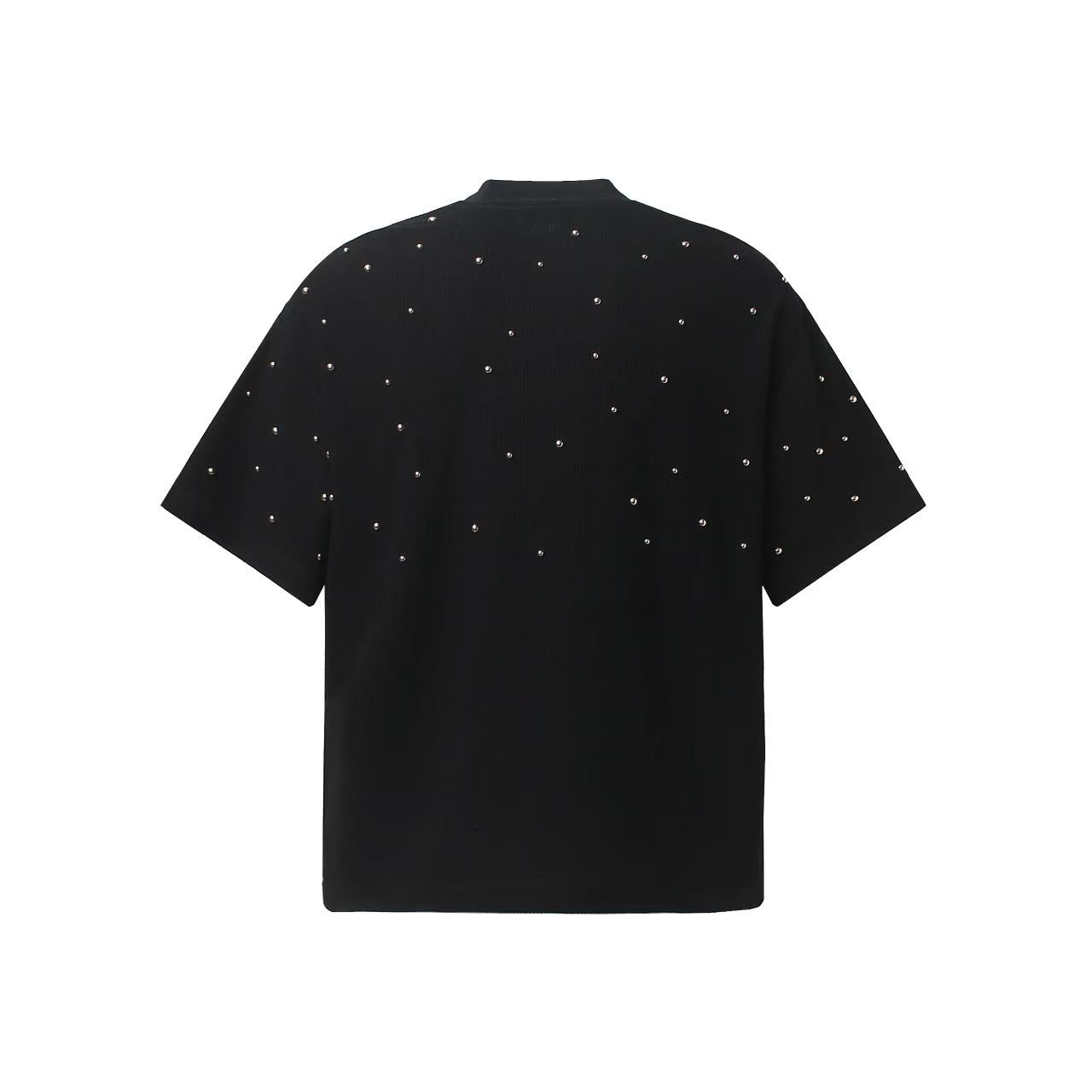 Streetwear Waffle Rivet Sexy Lips Print T-Shirt
