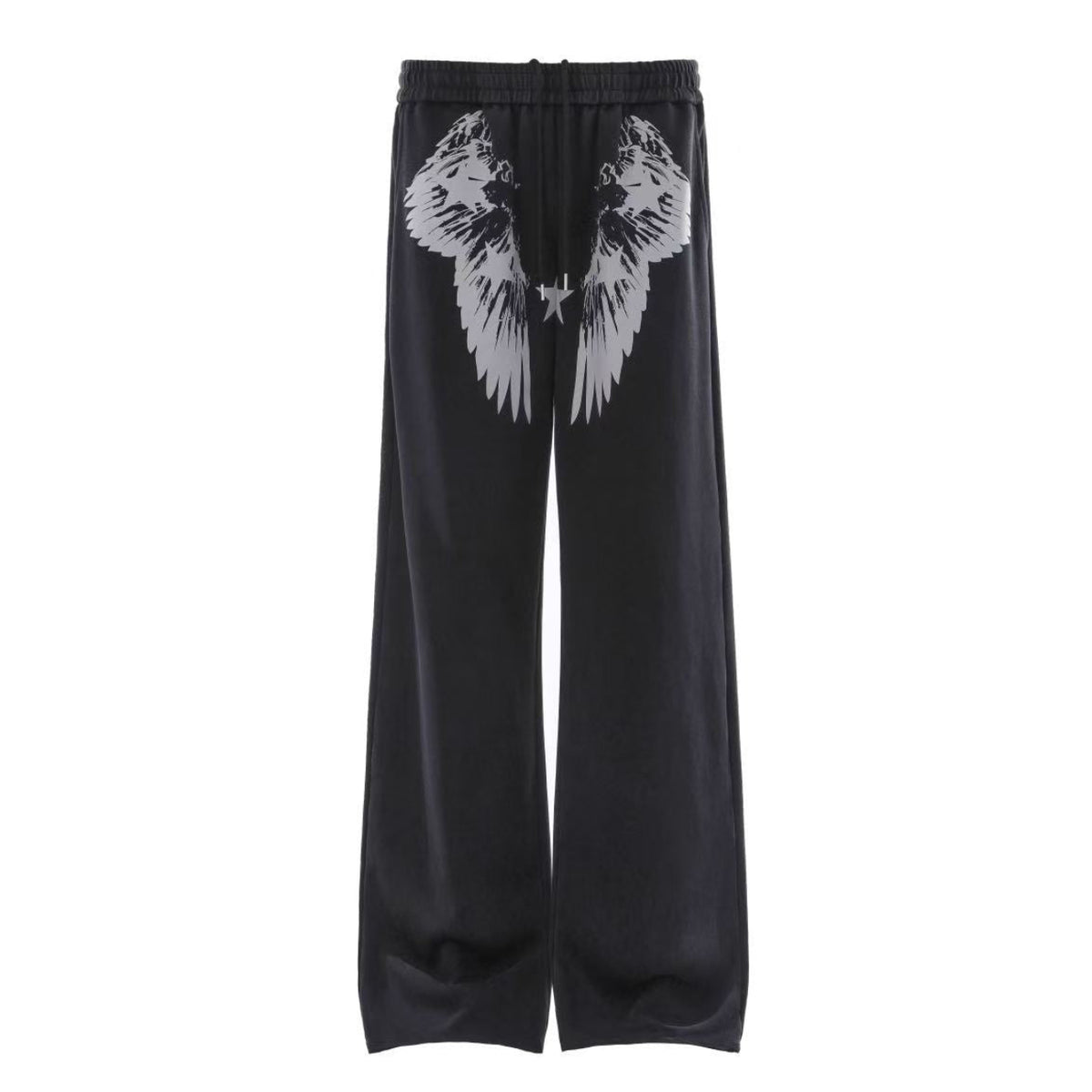 Wing Print Wide-Leg Sweatpants