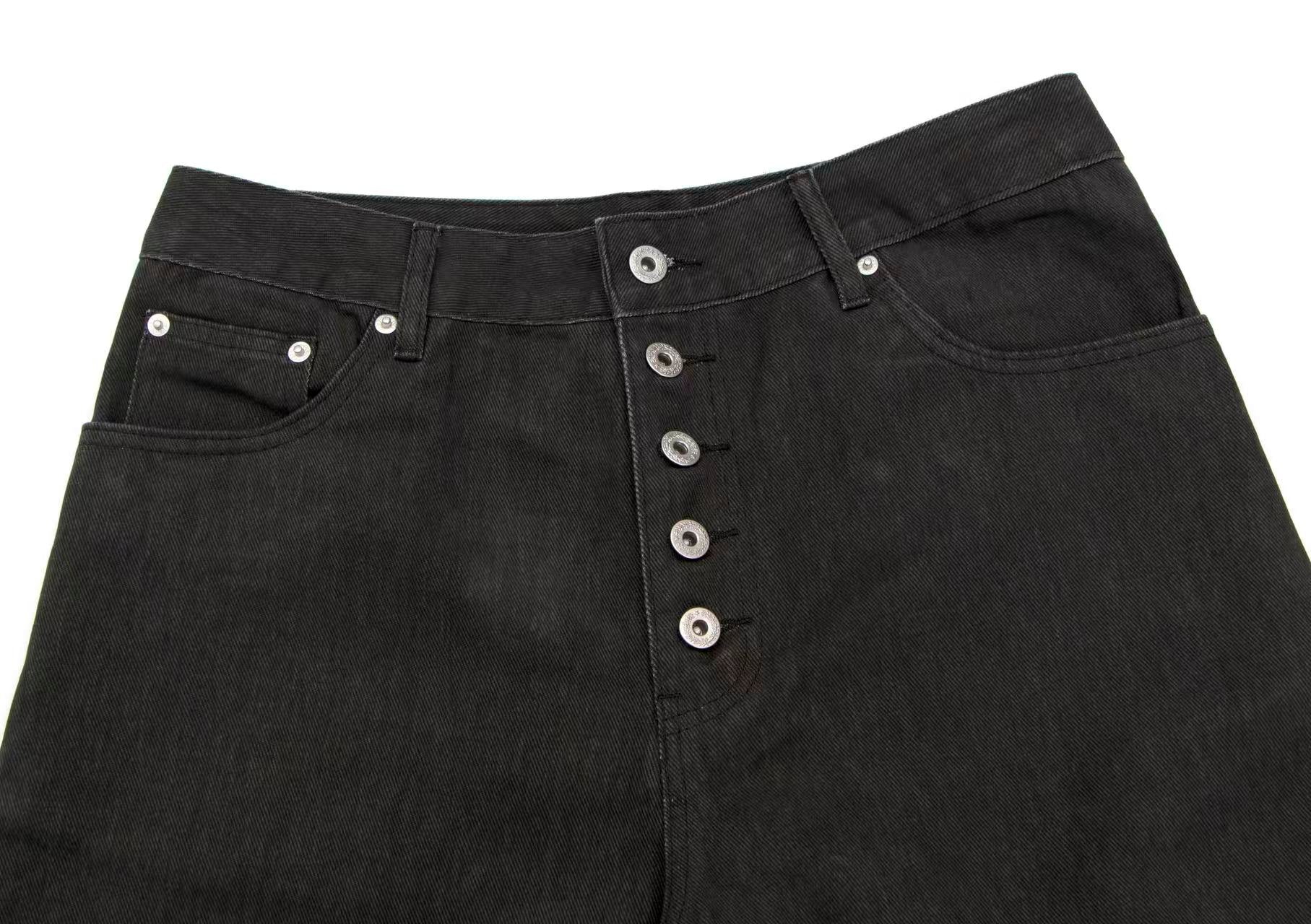 Multi-Button Pleated Baggy Cargo Pants