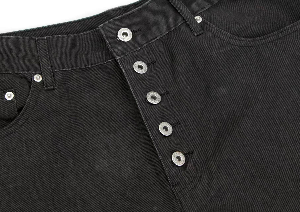 Multi-Button Pleated Baggy Cargo Pants