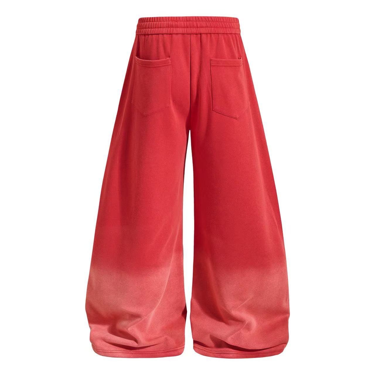 Crest Embroidered Baggy Wide-Leg Sweatpants