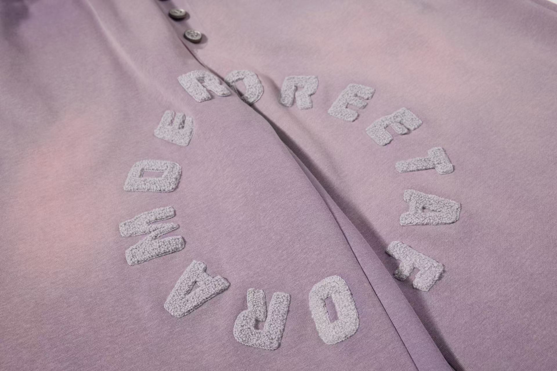 Ombre Wash Letter Wide-Leg Sweatpants