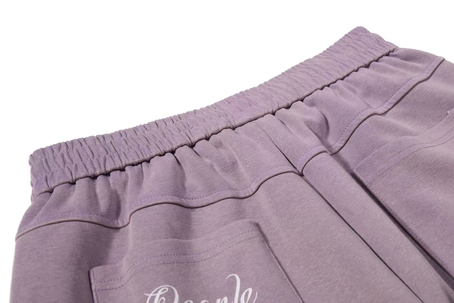 Ombre Wash Letter Wide-Leg Sweatpants