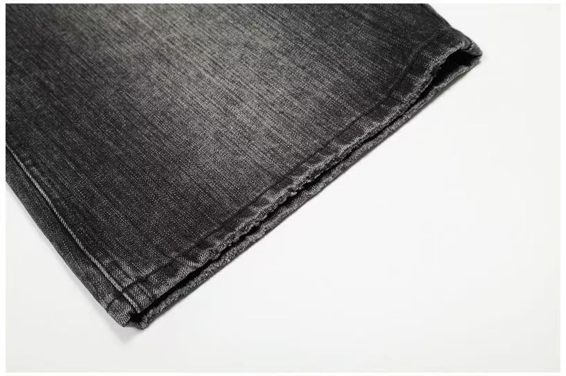 Vintage Faded Black Wide-Leg Baggy Jeans