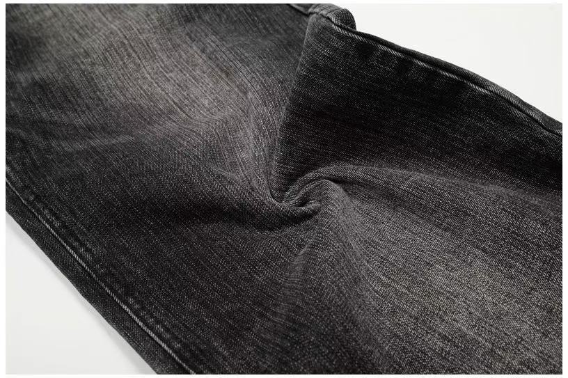 Vintage Faded Black Wide-Leg Baggy Jeans