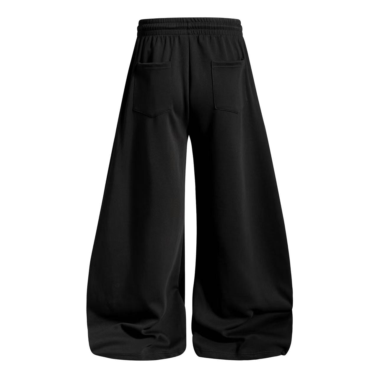 Side Lace-Up Detail Baggy Wide-Leg Sweatpants
