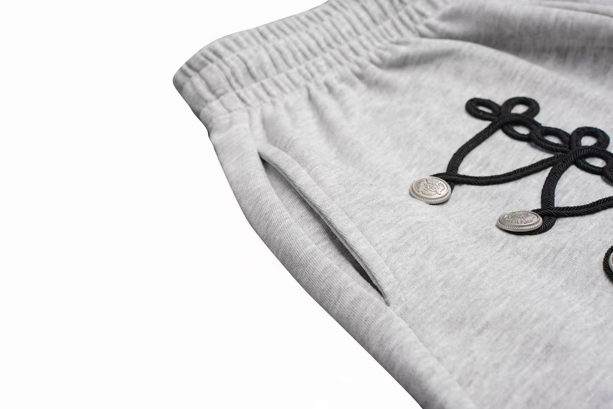 Side Lace-Up Detail Baggy Wide-Leg Sweatpants
