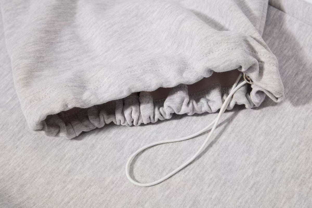 Side Lace-Up Detail Baggy Wide-Leg Sweatpants