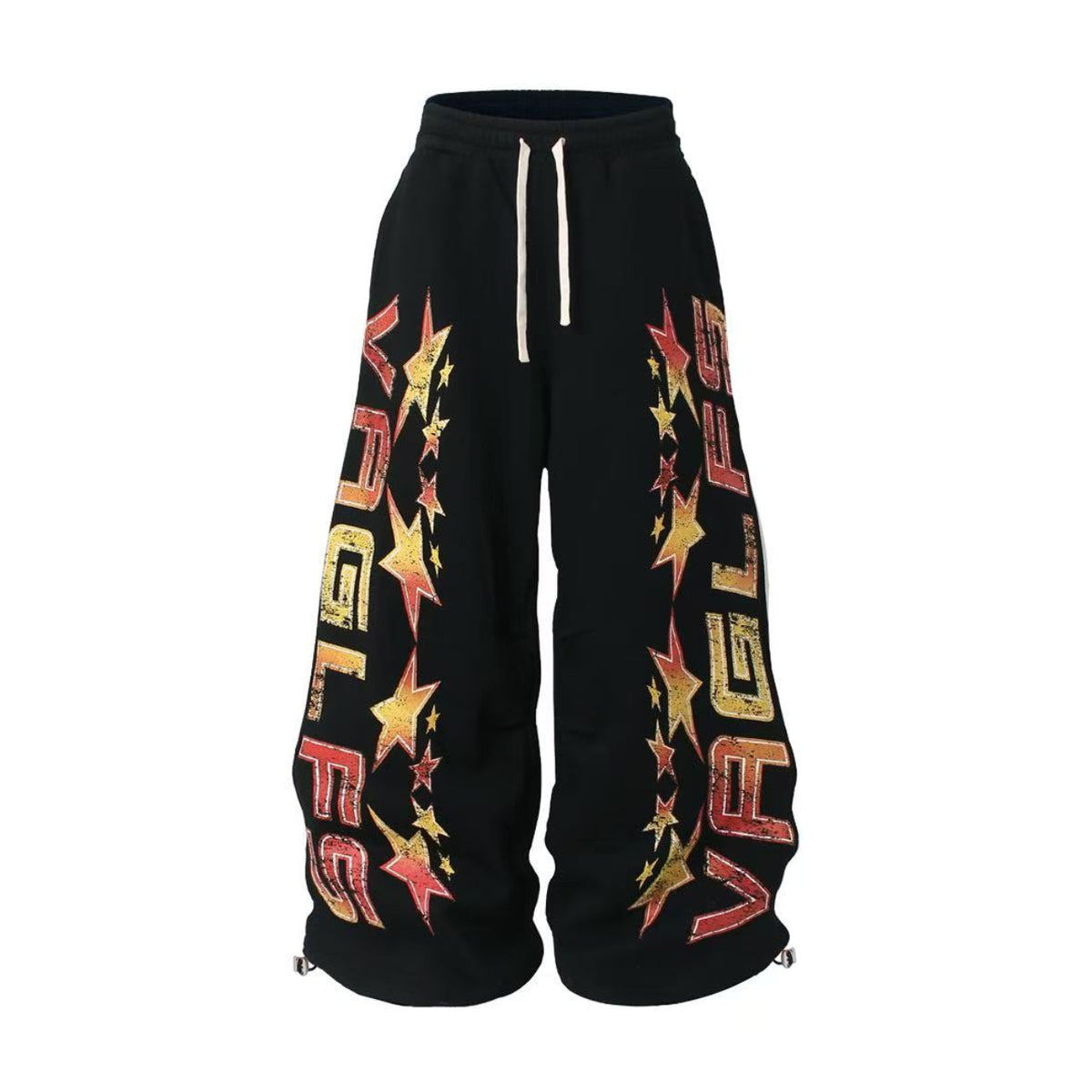 Vintage Sports Graphic Baggy Wide-Leg Sweatpants