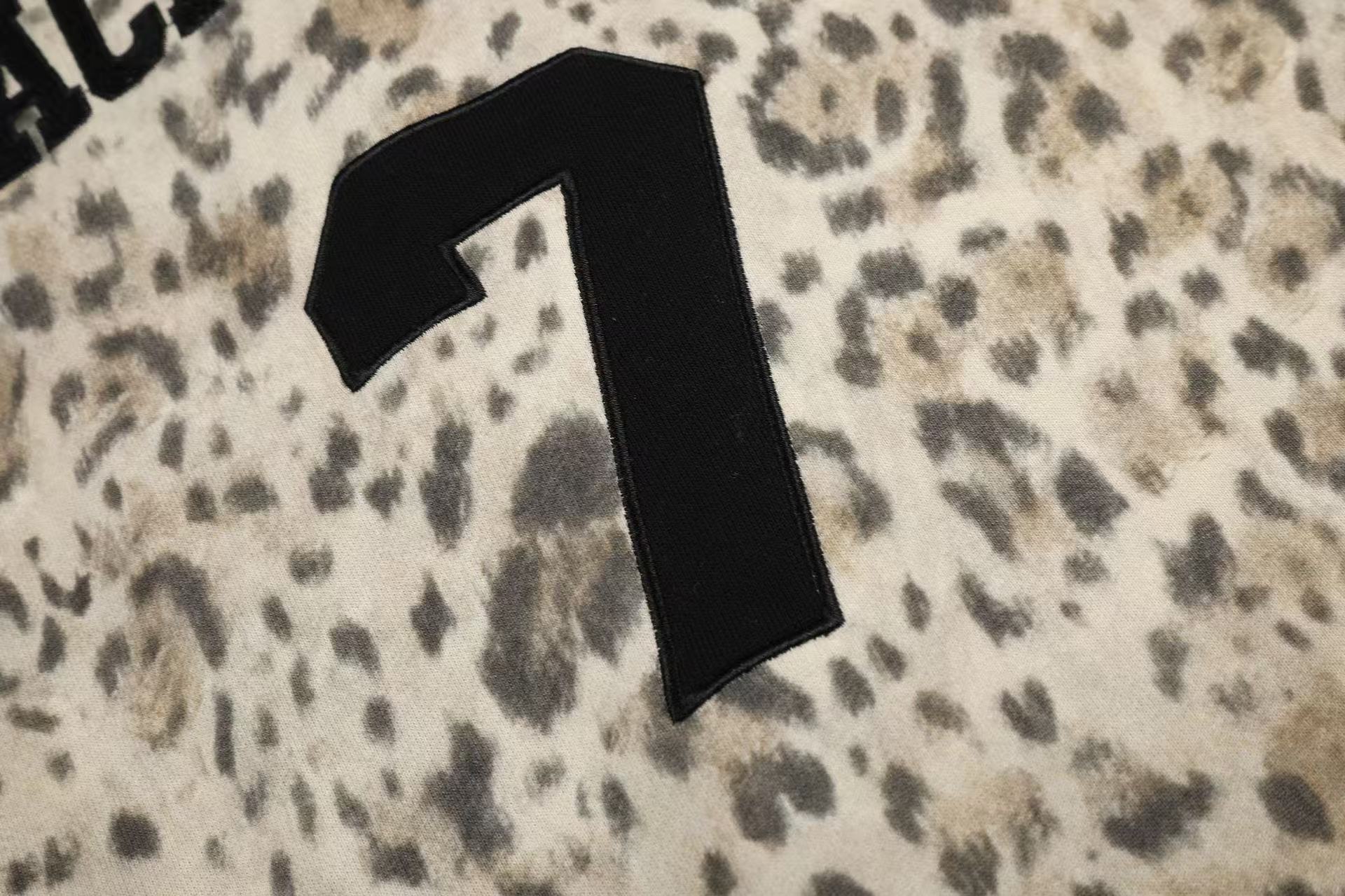 Leopard Print 3-Striped Zip-Up Hoodie
