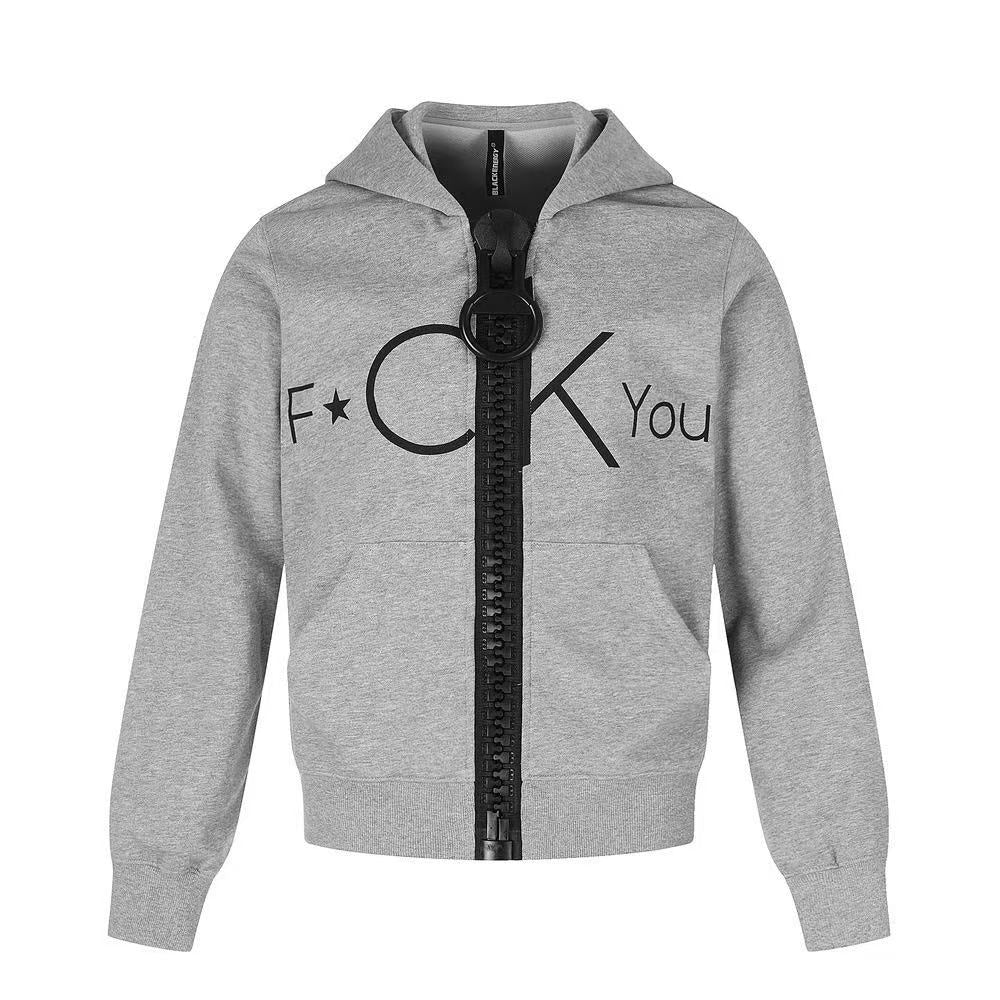 Statement Graphic Zip-Up Hoodie