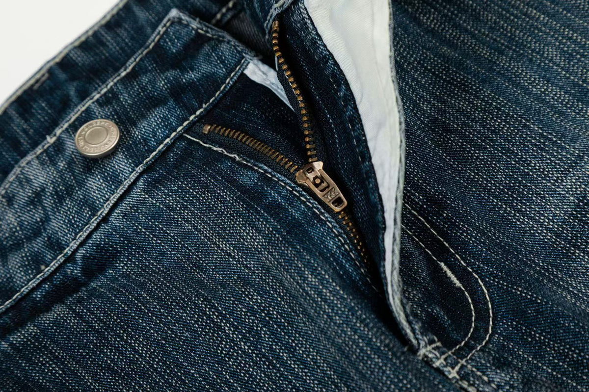 Asymmetrical Waist Baggy Jeans