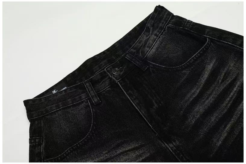Vintage Knee Whisker Faded Baggy Jeans