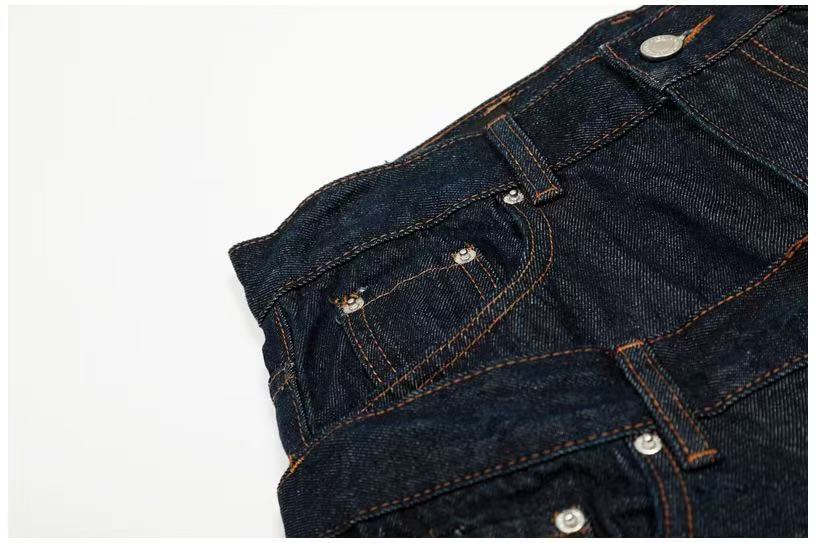 Double Waist Rivet Baggy Jeans