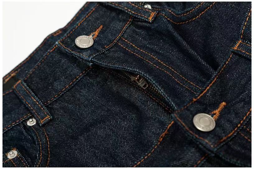 Double Waist Rivet Baggy Jeans