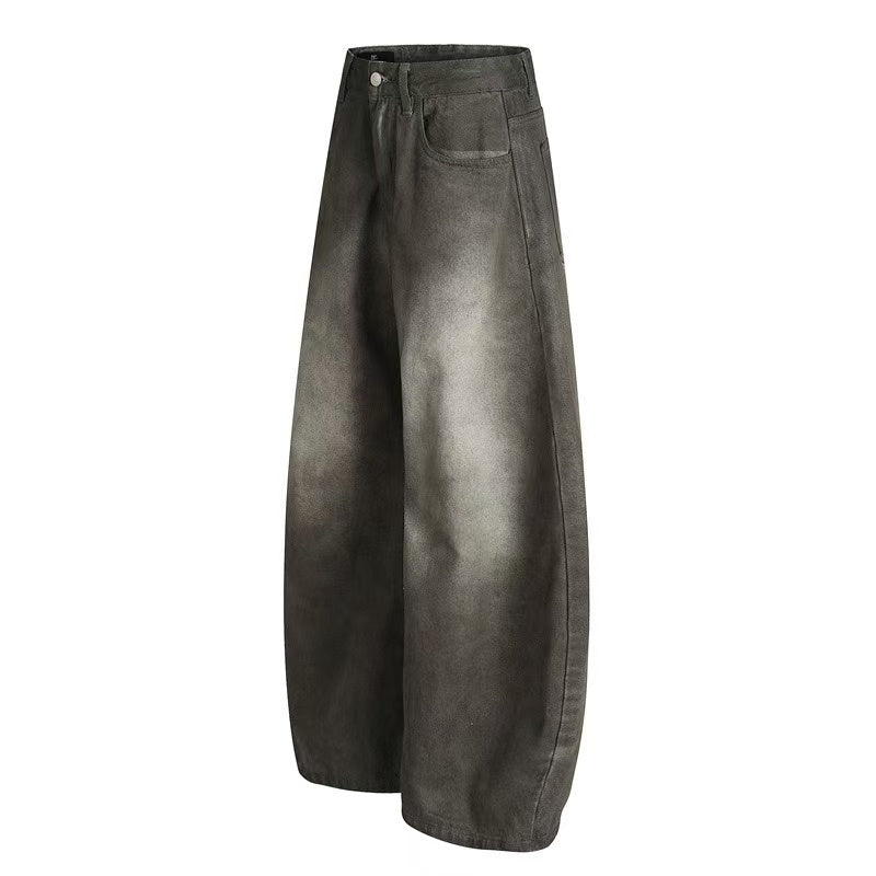 Mud-Wash Gradient Baggy Jeans