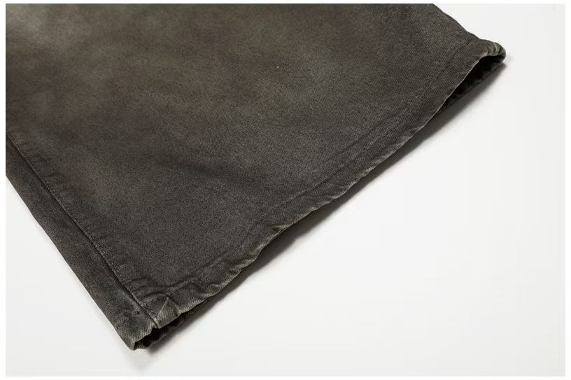 Mud-Wash Gradient Baggy Jeans