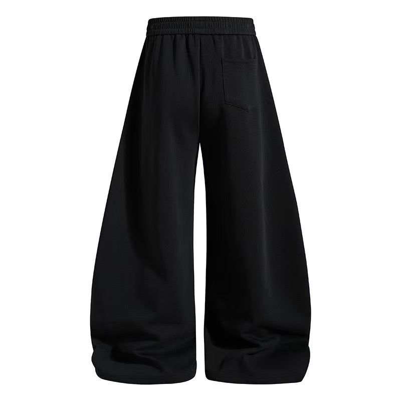 Chenille Star & Side Stripes Wide-Leg Sweatpants