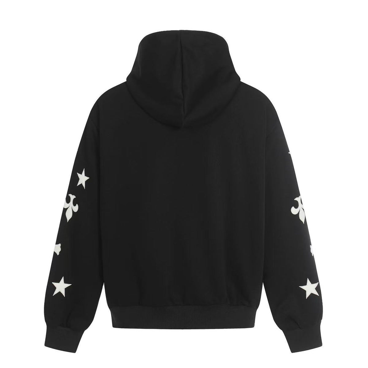 Cross & Fleur-de-lis Patch Full Zip Hoodie