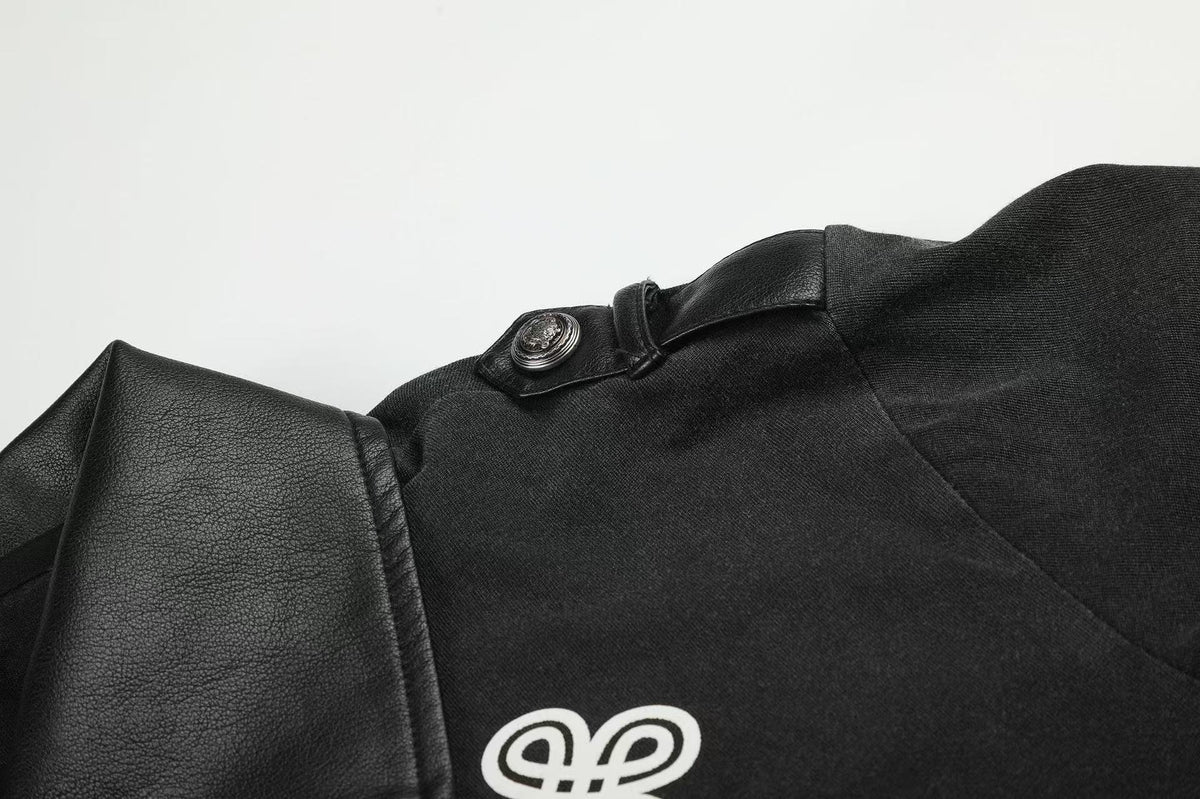 Wash Military Rope Print Long Sleeve Polo