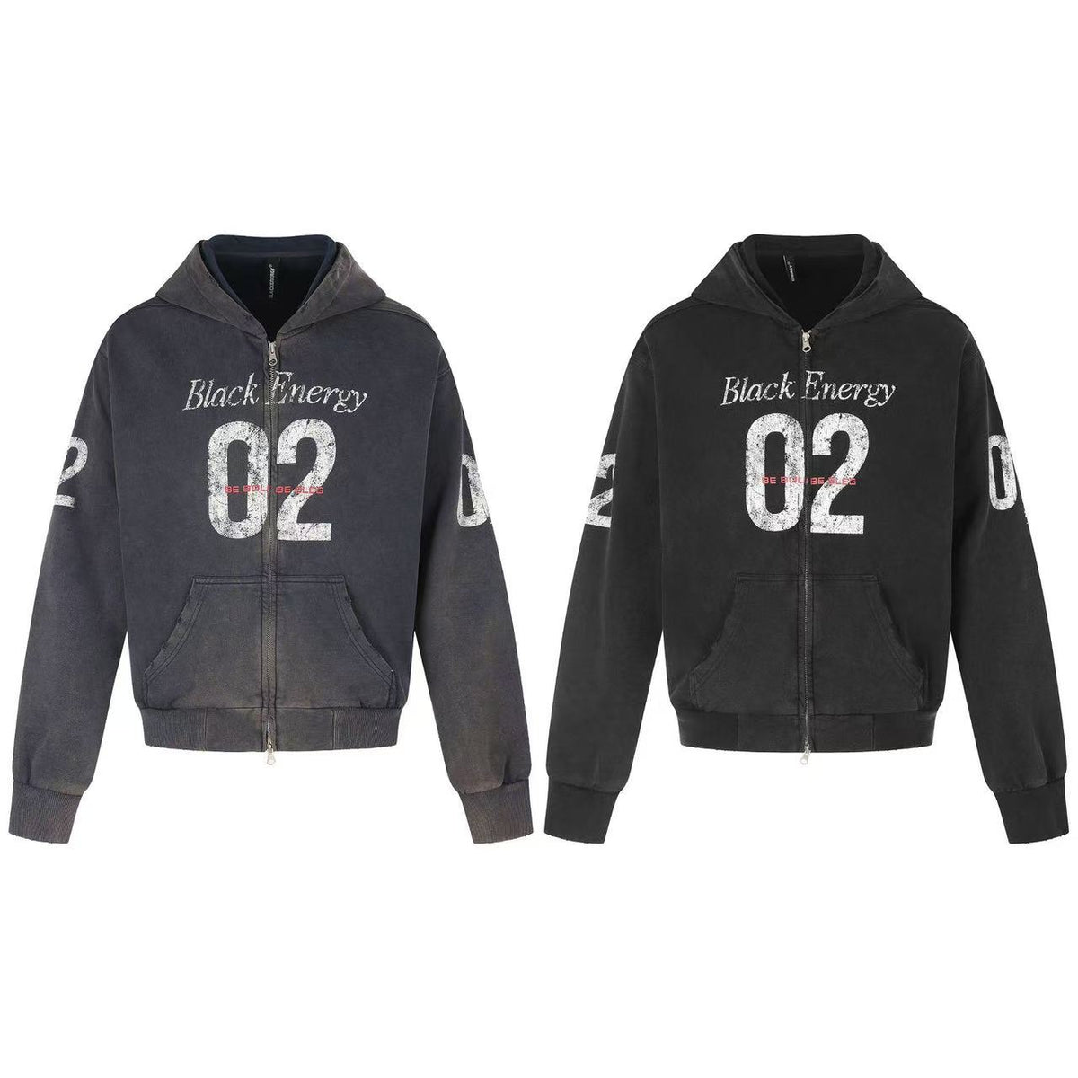 Wash Vintage 02 Graphic Zip Up Hoodie