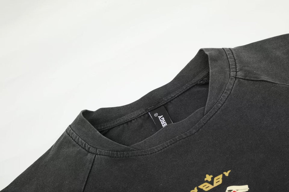 Wash Vintage 9 Graphic Raglan Long Sleeve
