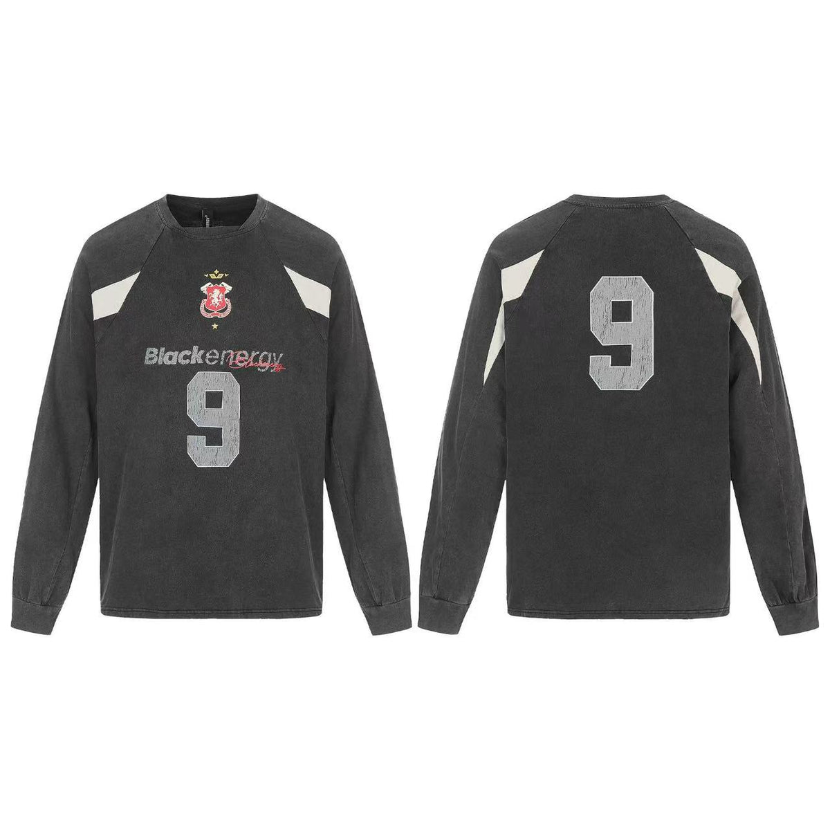 Wash Vintage 9 Graphic Raglan Long Sleeve