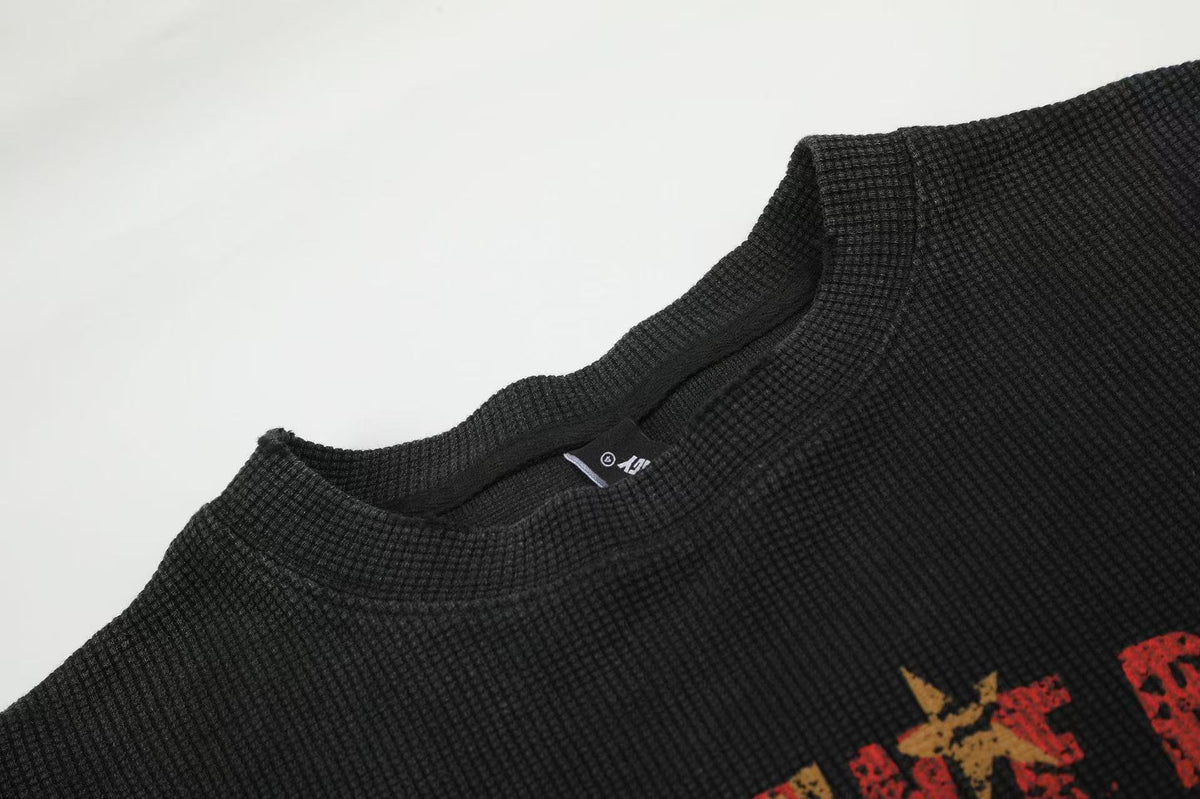 Vintage Flag Tongue Waffle Long Sleeve