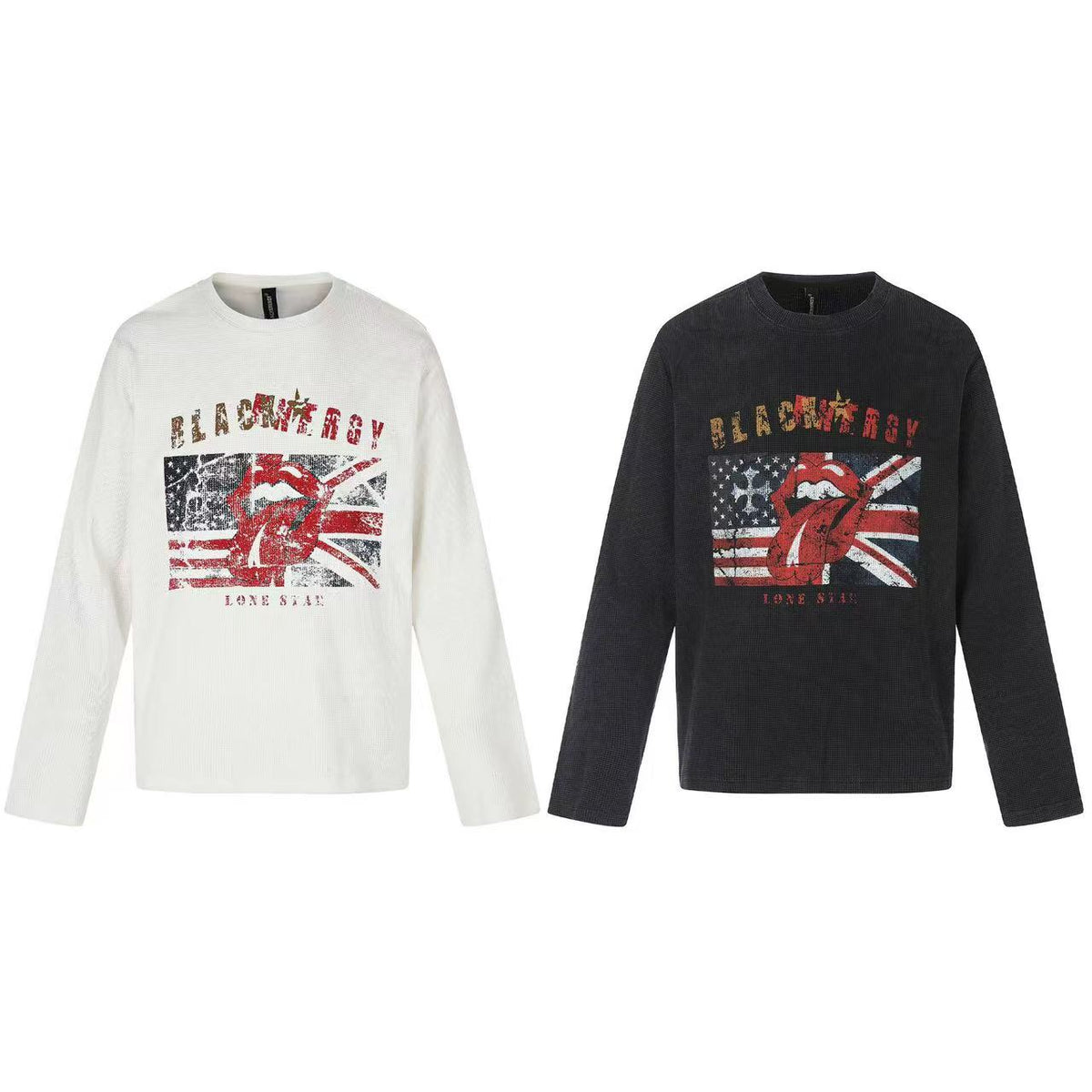Vintage Flag Tongue Waffle Long Sleeve
