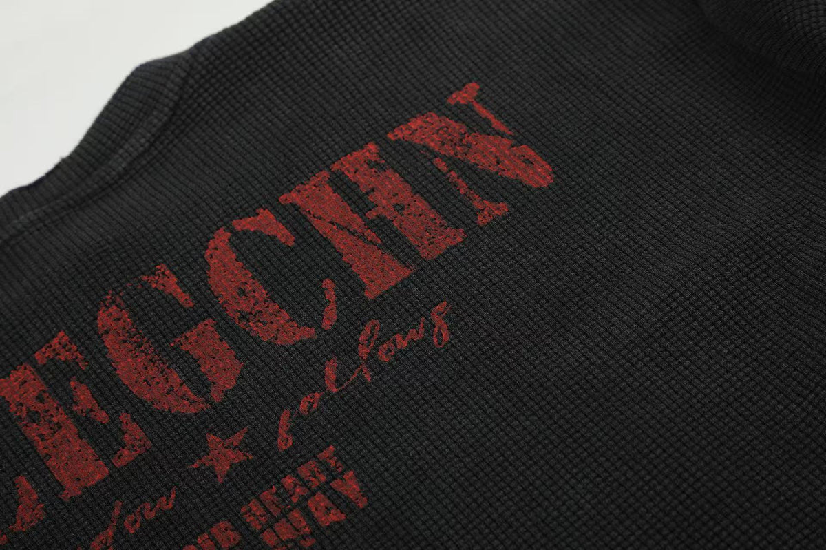 Vintage Flag Tongue Waffle Long Sleeve