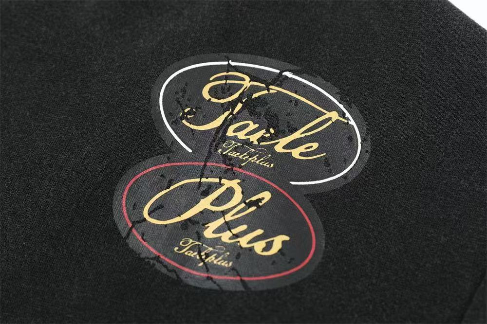 Vintage Graphic Lettering & Patch Details Zip-Up Hoodie