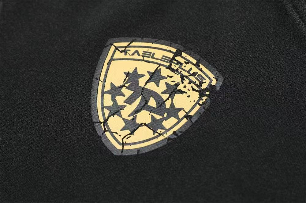 Vintage Graphic Lettering & Patch Details Zip-Up Hoodie