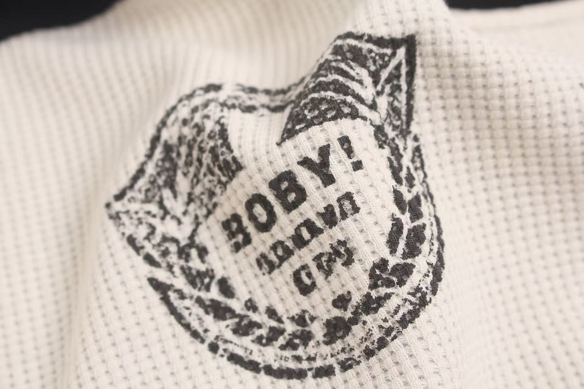 Vintage Racing 888 Graphic Waffle Knit Long Sleeve