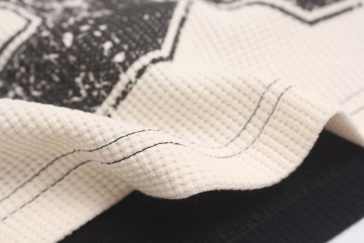 Vintage Racing 888 Graphic Waffle Knit Long Sleeve