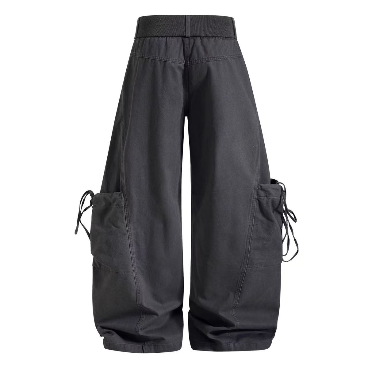 Vintage Baggy Wide Leg Lace-up Pocket Cargo Pants