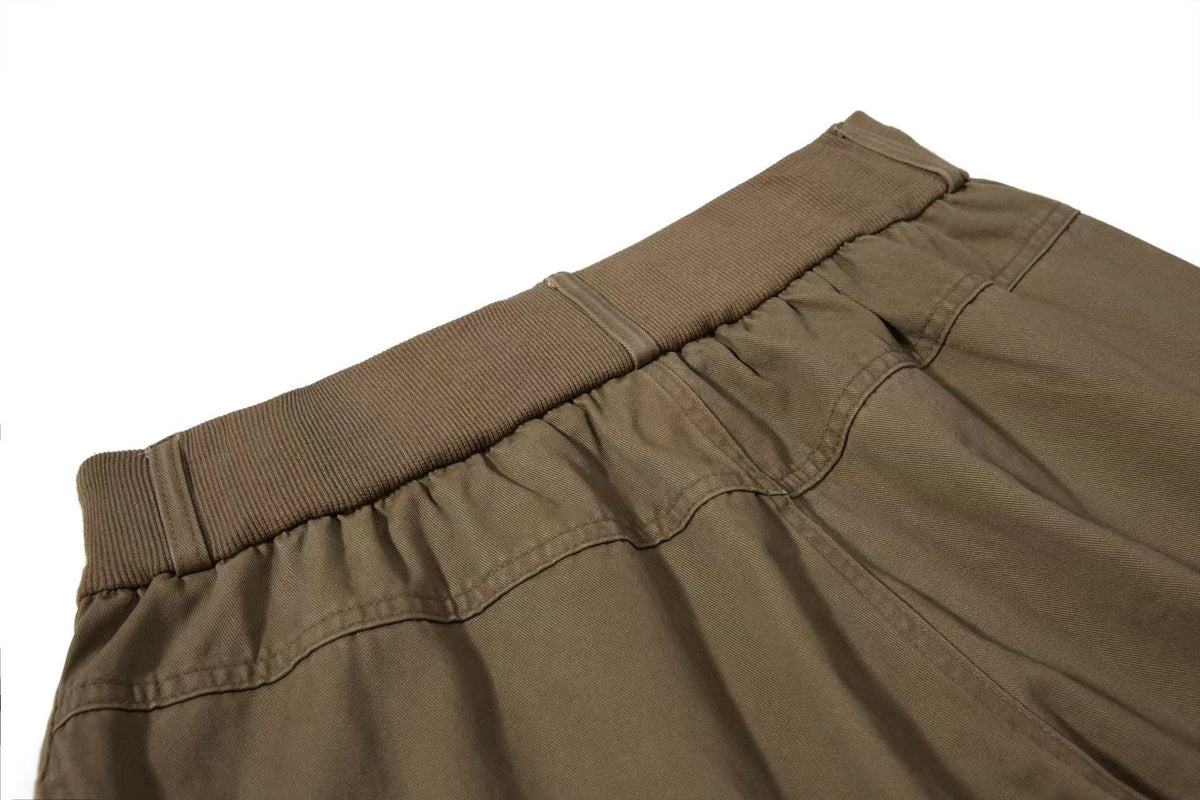 Vintage Baggy Wide Leg Lace-up Pocket Cargo Pants