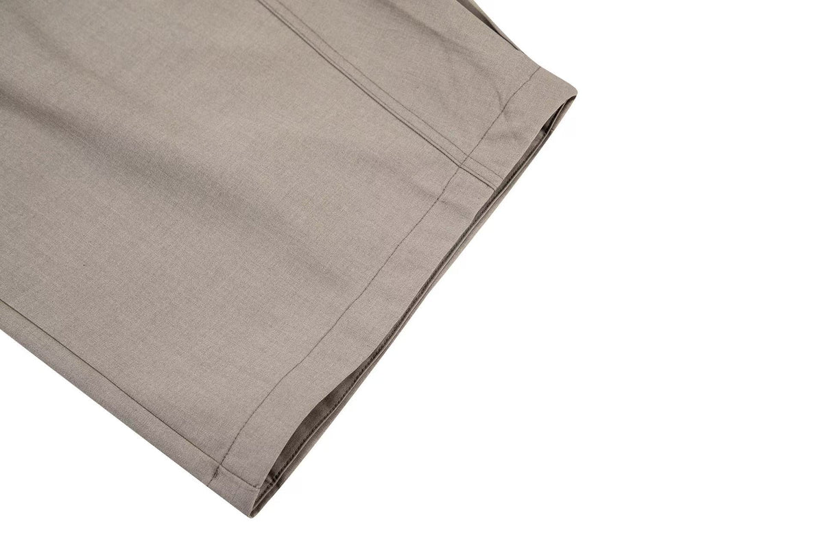 High Waist Pleated Wide-Leg Suit Pants